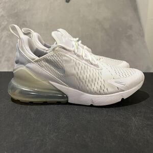 Nike Air Max 270 Shoes Youth Size 6.5Y White GS Triple White Running 943345-103